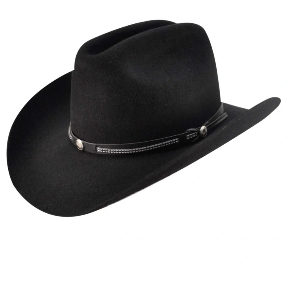 EDDY BROS Wool Cowboy Western ROGO II Hat Black 6 7/8